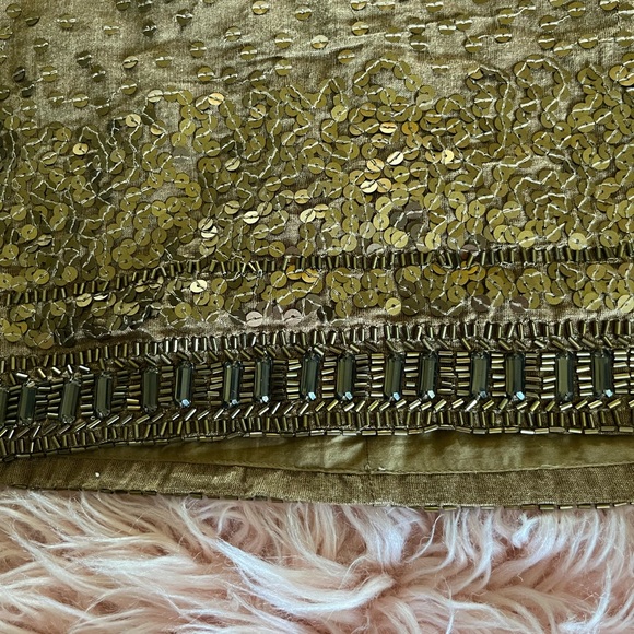 Jennifer Lopez Gold Beaded & Sequin Skirt Size 10 NEW - Picture 4 of 11